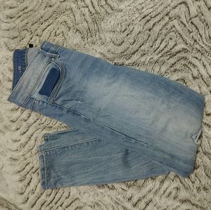 WHBM Skinny Crop Distressed Jeans size 10